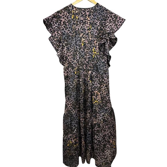 Cynthia Rowley Malta Kaftan Leopard Maxi Dress Size Medium NWT - Picture 9 of 16